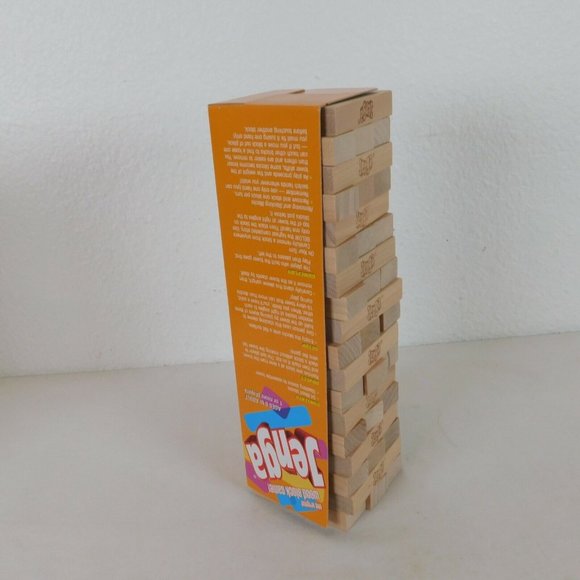 Jenga Original Wood Block Game Parker Brothers 2006 Orange Tube Family Game FLAW - Picture 6 of 8